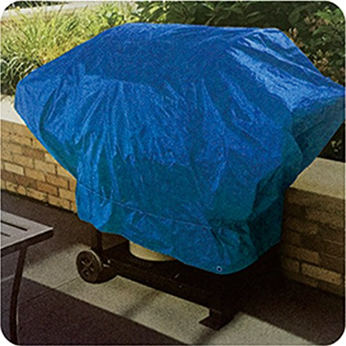 Hanjet Lightweight Outdoor Tarp 8 x 10 5 Mil Multi-purpose Waterproof Reinforced Rip-Stop Tarps with Grommets Blue - Thumbnail 4