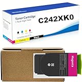Nom du Produit : Cartouche de toner compatible avec les modèles C242XK0 C242XC0 C242XY0 C242XM0 (avec puce).