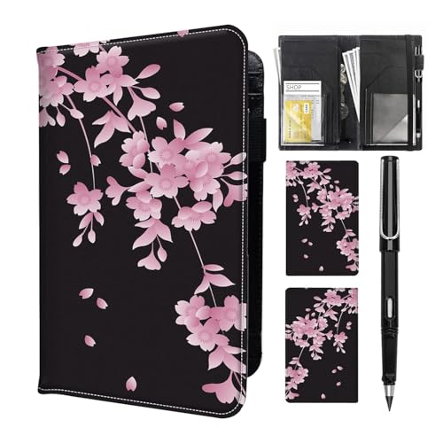 Libreta para camarera de cuero con lápiz eterno y bolsillo para delantal de servidor