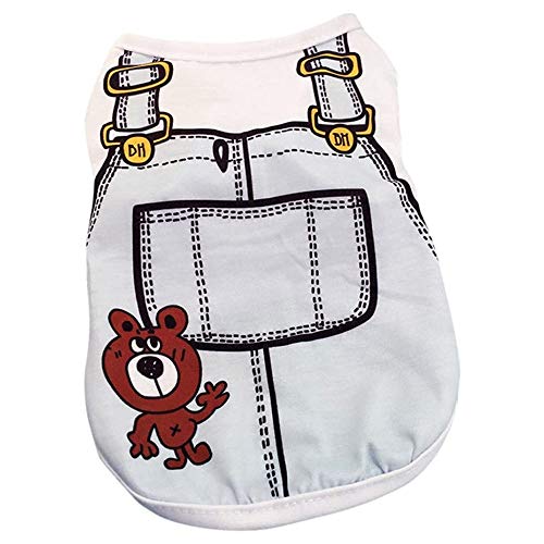 Clopon Pet's Cute Shirts Doggie Tops Clothes Summer Tank Tops Puppy Apparels Funny Party Costume