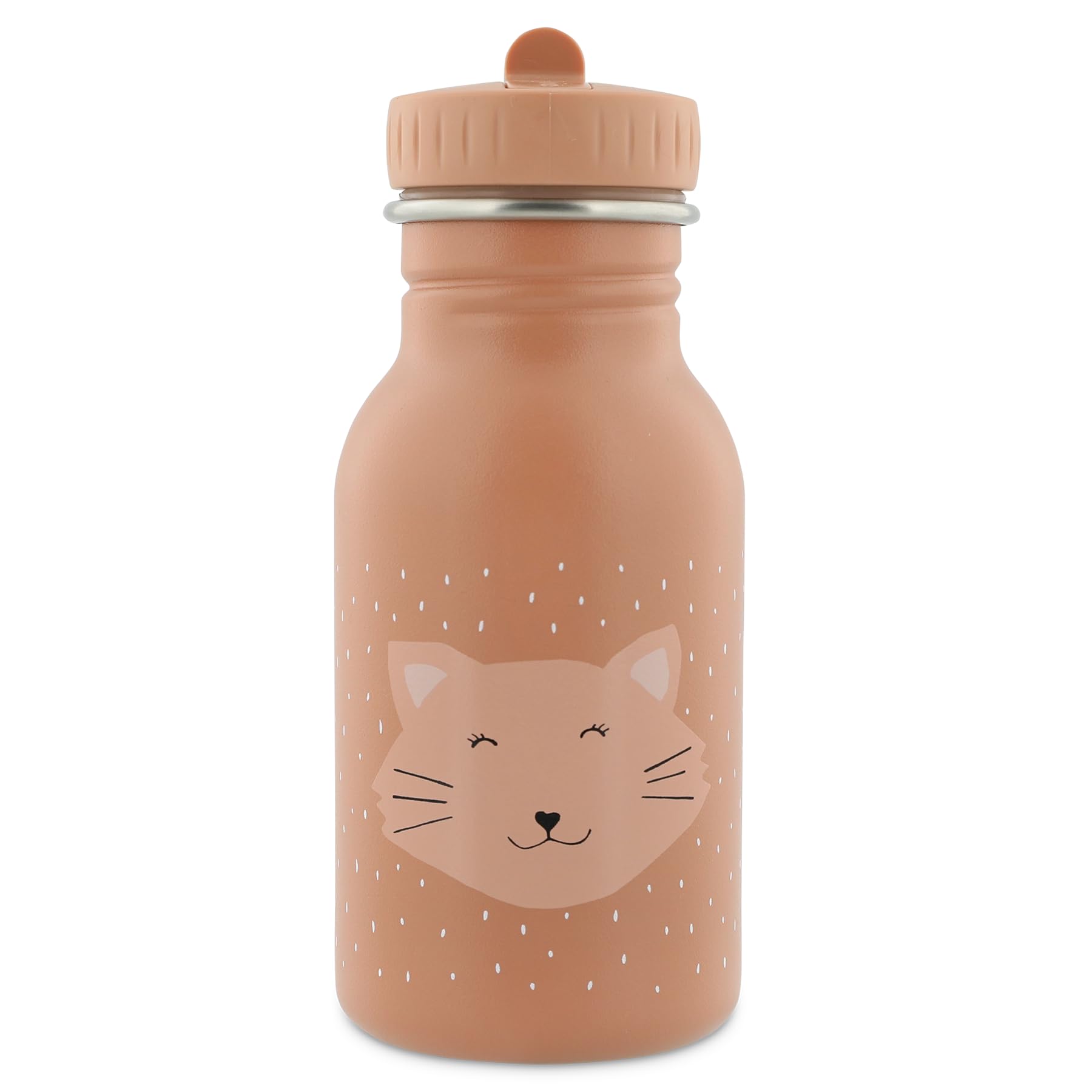 Trixie Kids Stainless Steel Water Bottle, Mrs Cat, 350ml