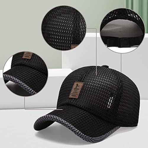 Alkyne Summer Outdoor Casual Baseball Cap, 2023New Mesh Hats For Men Women Outdoor Sports Quick Dry Running Hat (Blue) #TOP4