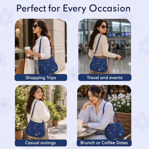 Image of MOCA Womens Nylon Crossbody Sling Bag for Women - Lightweight, Durable, Stylish Shoulder Bag for Teens, Women Office, Travel & Everyday Use