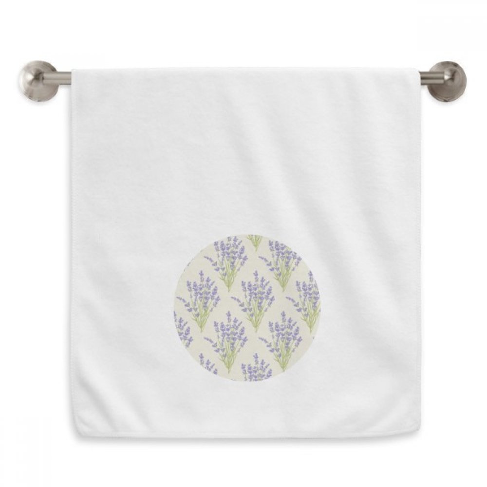 Serviettes lavande fleurs peinture serviette débarbouillette blanche 13x29