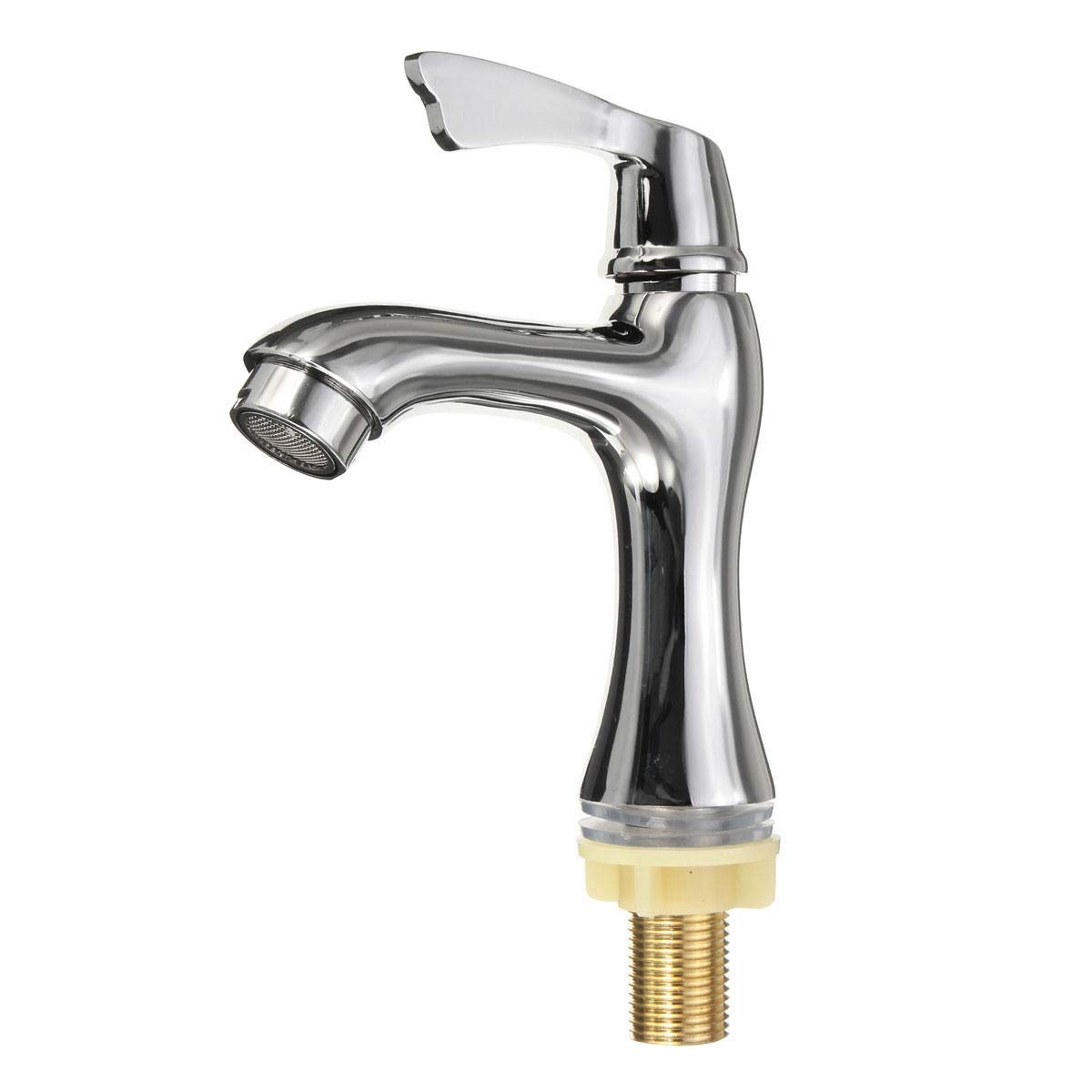 Robinet de lavabo de salle de bain mitigeur cuisine trou unique avec kit de garniture complet