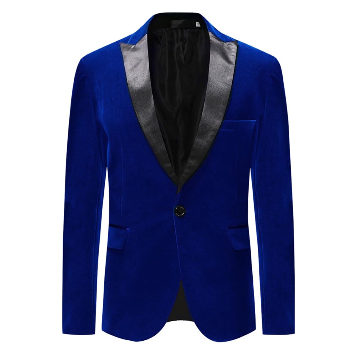 Allthemen Giacca da Uomo Giacca da Smoking in Velluto Attillato Slim Fit con Un Bottone