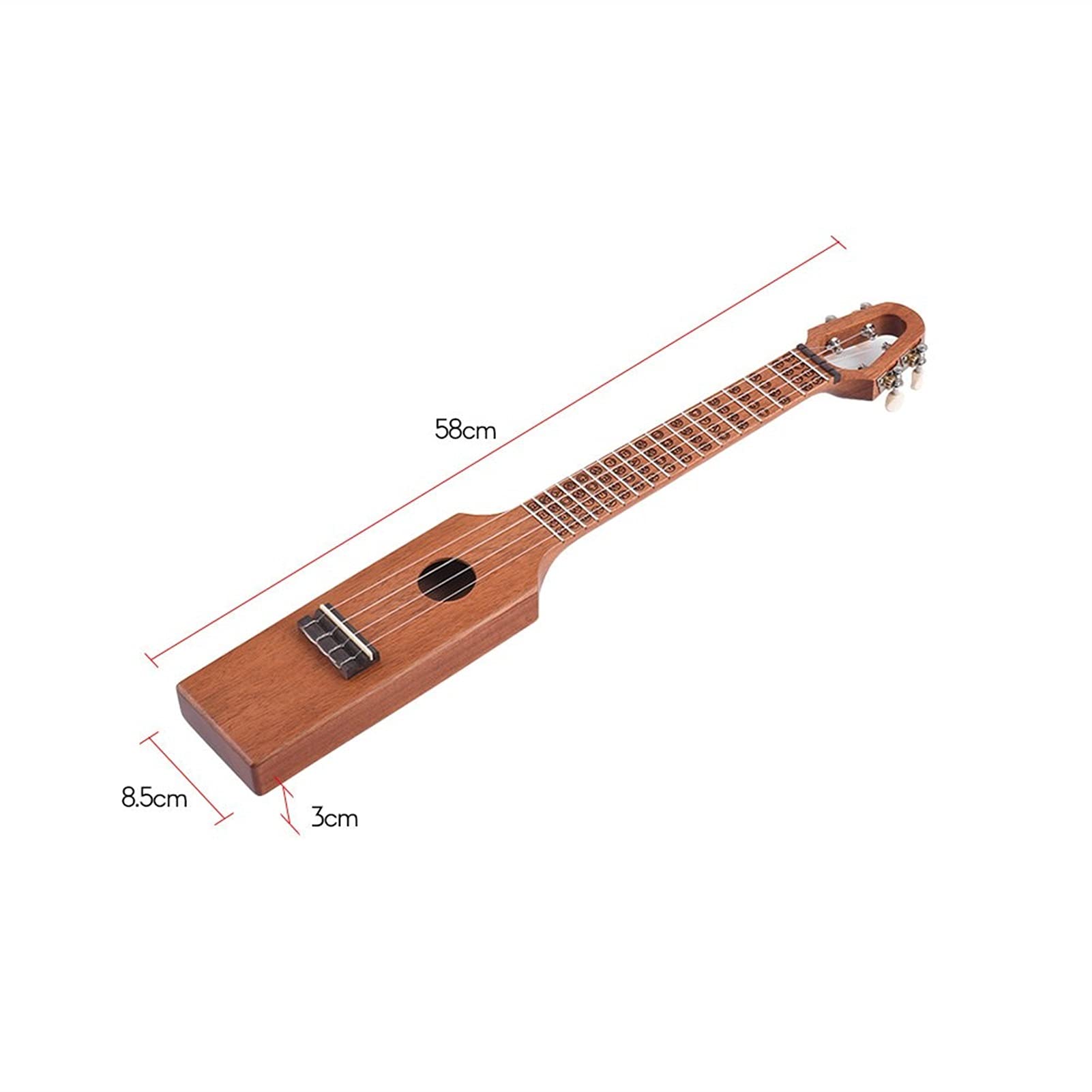 Ukulele koncertowe Początkujący Ukulele 23- calowy Akustyczny Ukulele Koncert Mahoniowy Rozmiar Kompaktowy Z Grawerowaną Skalą I Schematem Chord Case