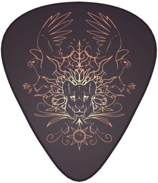 Goth Guitar Picks for Acoustic Guitar Medium Thin Heavy Cool Guitar Pick for Electric Guitar Mandolin Bass and Ukulele Gifts 12 Pack with Case : Musical Instruments