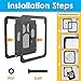 Ozeau Dog Door for Screen Doors for Door for Sliding Doors Insert Pet Screen Doors for Small Dogs Cats Automatic Closure