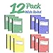 Composition Notebooks, (Assorted Colors), Wide Ruled Composition Notebook, Marble Composition Notebook, 100 Sheets, 200 Pages (12 Pack)
