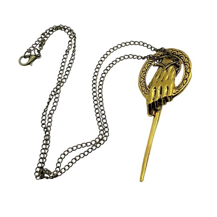B.a.u.q.o.o. Collar de mano del rey de Juego de Tronos de aleación de zinc Primer Caballero Ned Stark Accesorios Coche Magia Cosplay Idea Regalo, Zinc