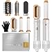 UKLISS 6 in 1 Hairstyler, Haarstyler & Haartrockner Set mit Warmluft Lockenbürste Automatisch, Hair Dryer, Rundbürstenföhn, Warmluftbürste, Haarföhn, Geschenke für Frauen Haarstyling - Pro Weiß