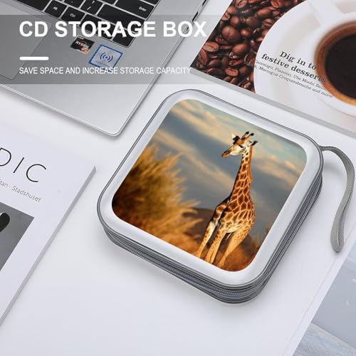 Funda para CD rígida de Jirafa con carpeta de almacenamiento duradera 5