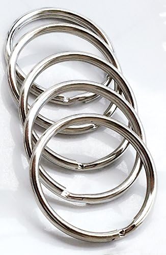 Key Ring/Key Chain, Split Round Metal Silver Keyring for Home/Car/Outdoor/Arts/Lanyards/CraftsKeys Organization (100 Pack 1.25 inches)