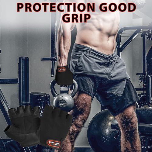Fit To Lead Traders Weightlifting Gym Gloves With Non-Slip Leather Palm For Fitness thumb #3