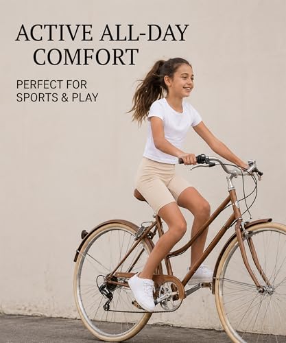 Image of KYDA KIDS Girls's Stretchable Anti Bacterial Cycling Shorts, Yoga & Workout Gym Shorts (Pack of 3)