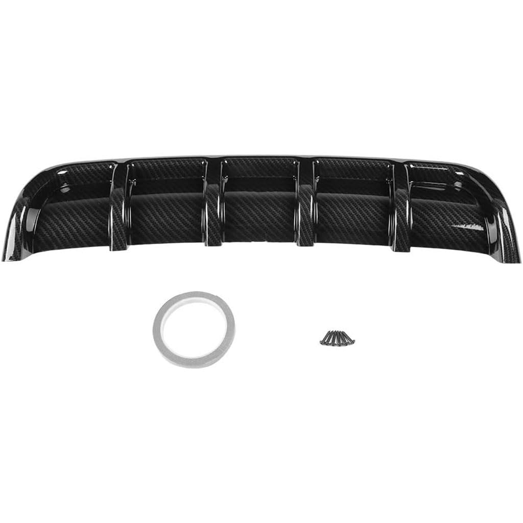 Diffuseur de Lèvre de Pare-Chocs Arrière pour Porsche Cayenne 9PA/955 92A/958 9YA/PO536,Lèvre de Séparateur de Châssis Becquet Arrière D'Aileron Requin Accessoires,E-Carbonfiberlook