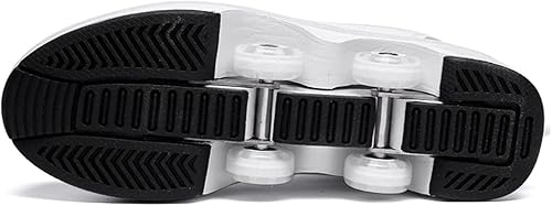 Miniatura 6 de Zapatos de patinaje de cuatro ruedas 2 en 1 con deformación invisible, zapatos de patinaje extraíbles con ruedas