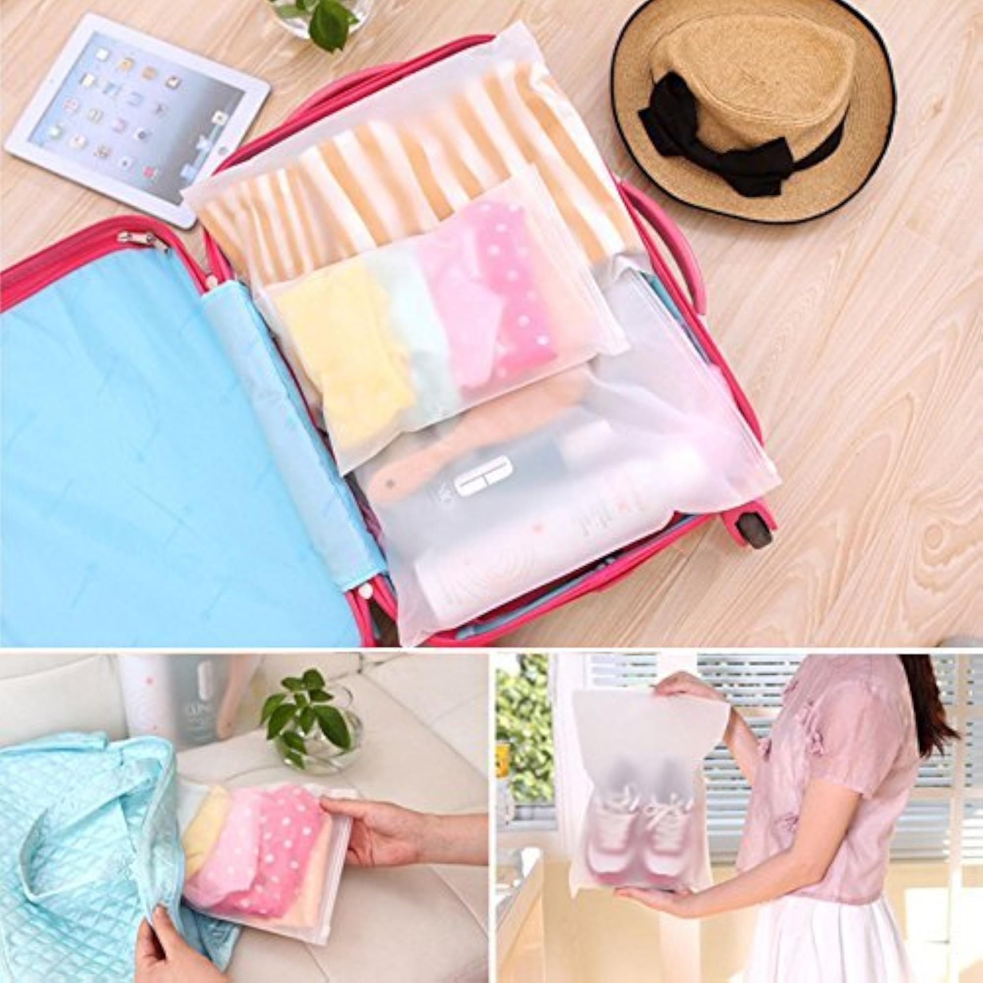 Transparent Waterproof Storage Bags for Travel & Laundry