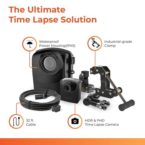 Image of Brinno BCC2000 Plus + ASP1000-P Construction Camera and Solar Panel Kit Bundle | Includes: Full HD TLC2000 Time Lapse Camera, 32-ft Extender for Laptop /Tablet