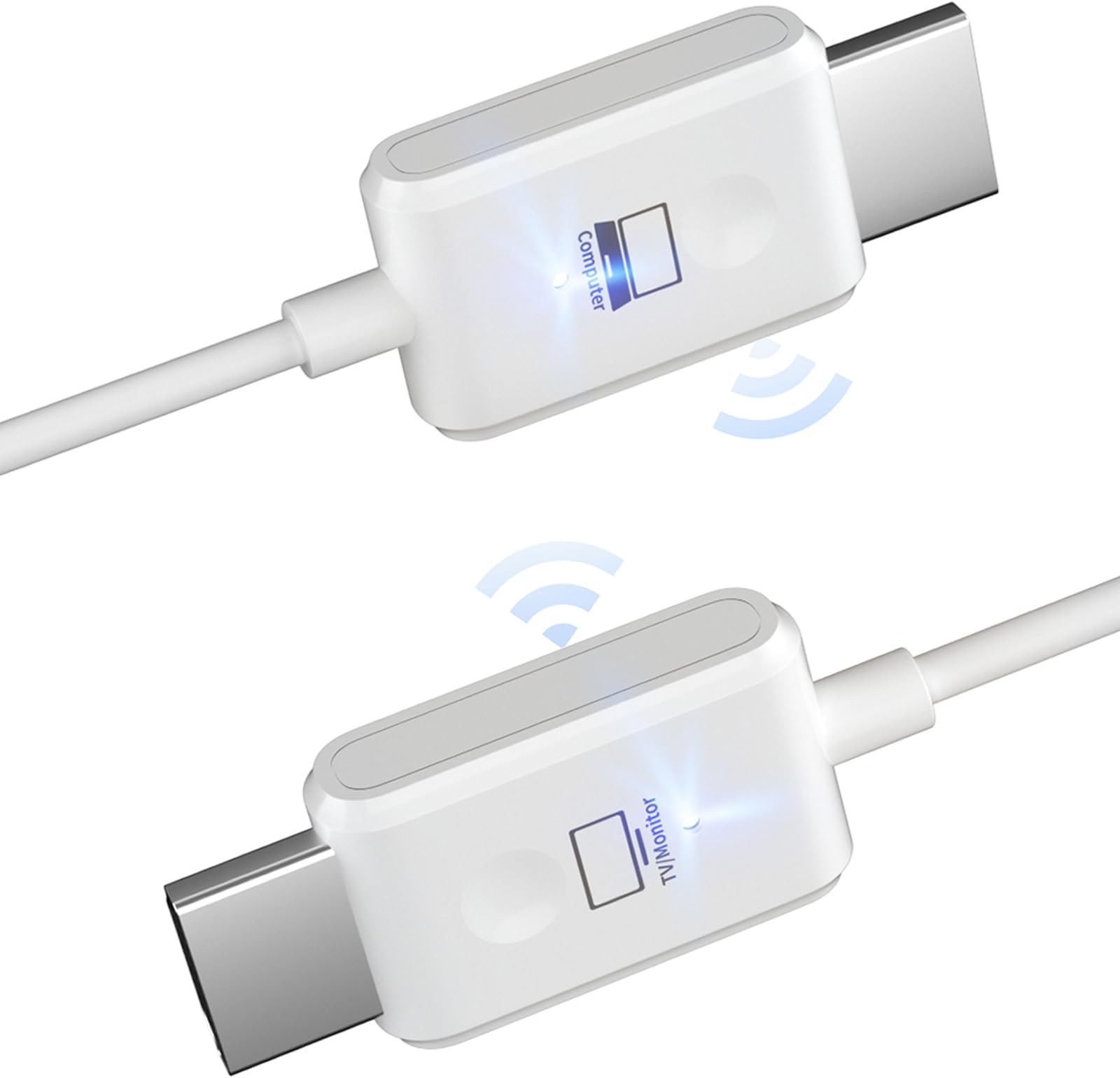 Wireless HDMI Transmitter and Receiver, Portable Extender Cable Kit, 98Ft Sender Display Adapter Support 2.4/5GHz for Streaming Video/Audio From Laptop/PC to TV/Projector/Monitor