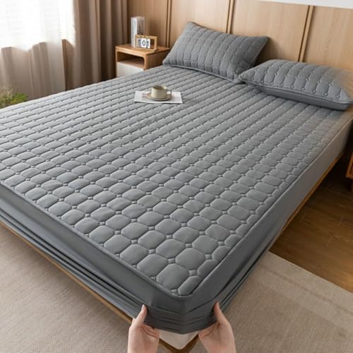 Drap housse lit simple 180x220 à coins profonds anti-plis en coton - 2