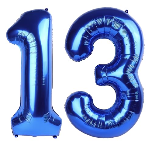 40 Inch Navy Blue Number 13 Balloons Foil Digital Helium Number Balloons by Kelfuoya - Used condition - US$7.06