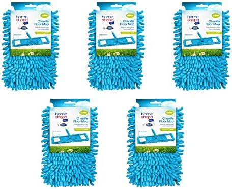 Homeshopa Microfibre Flat Floor Mop, 360°Rotatable Kitchen Cleaning Mop, Microfiber Dry Wet Stainless Steel Telescopic Handle Dust Mop, Dry Wet Mop for Hardwood Laminate Vinyl Tile Floors (Mop) Only