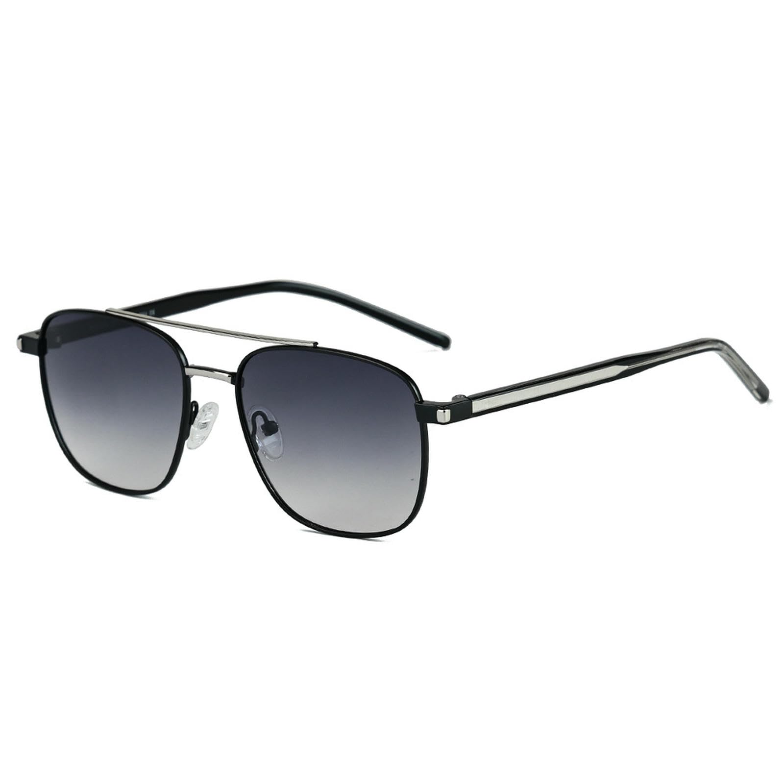 Sonnenbrille Damen Damenmode Quadratische Rahmen Für Reisen Strand Und Fahren Gradient Männer-c54 Silberrahmen Progressiver Teegrau