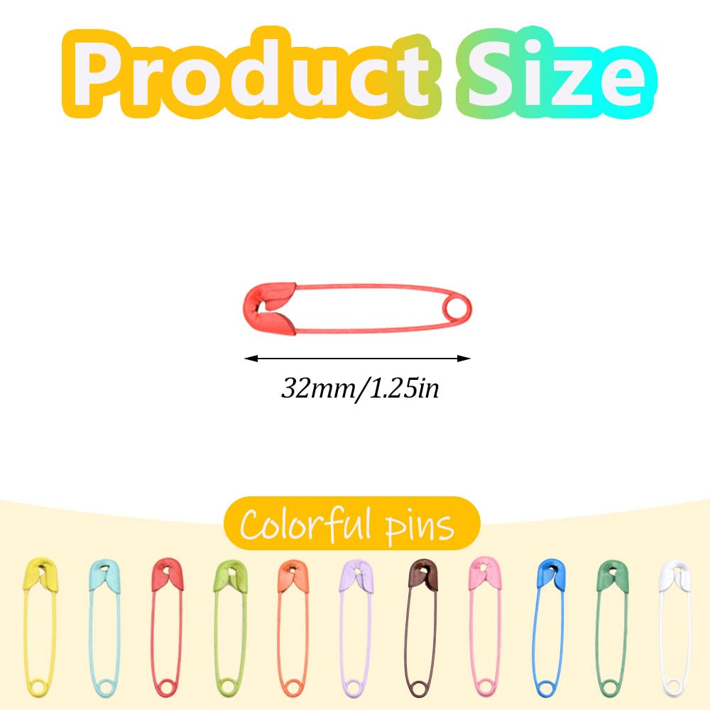 Spille Da Balia 300 Pezzi - 15 Colori, Metallo Nichelato, Per Cucito E Artigianato - Foto 8