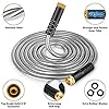 Garden Hose 25ft, Stainless Steel Heavy Duty Water Hose with 10 Function Nozzle Flexible, Lightweight, No-Kink, Pet Proof, Puncture Proof Metal Hose for Yard, Outdoor #1
