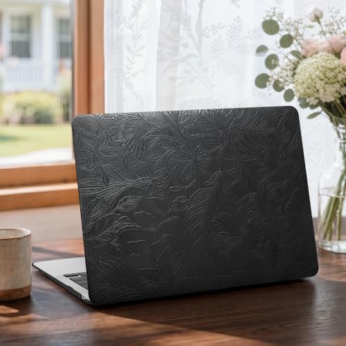 iCasso MacBook Air 13 inch Case M1 A2337 2021 Black Floral