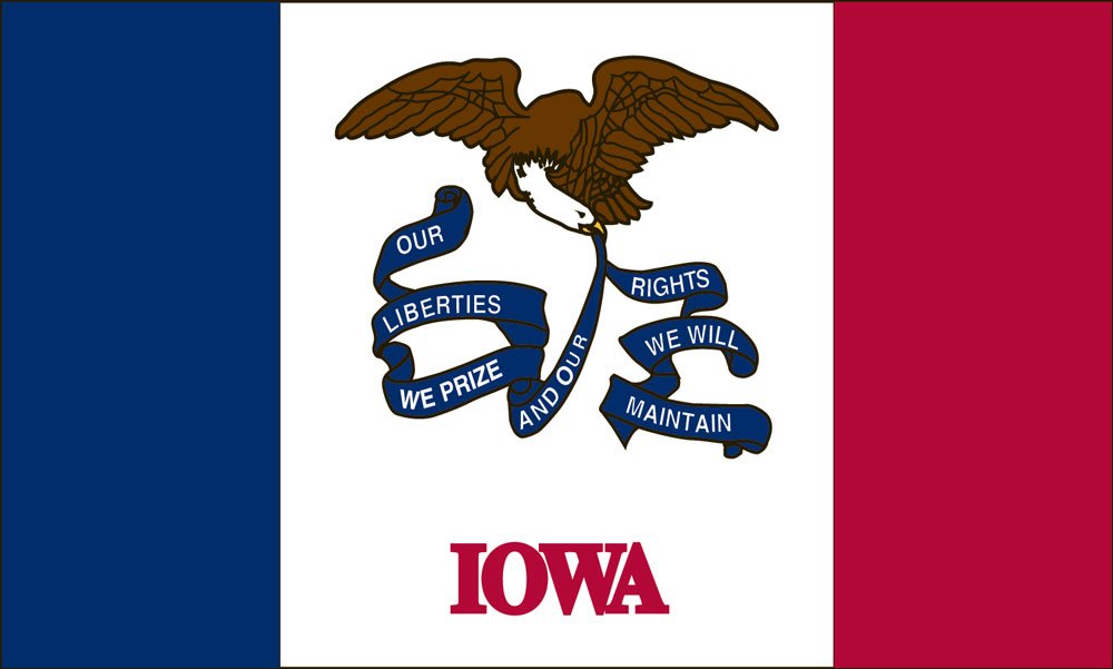 SolarMax Nylon 3x5 3 x 5 FT IA Iowa Flag US Made