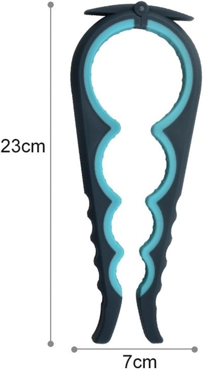 Multi-Functional Can Opener - 4-in-1 Beverage Bottle Opener with Grip(Blue)
