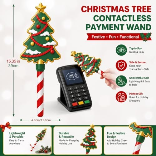 Christmas Tree Tap‑to‑Pay Wand, 3D Printed Checkout Prop for Retail Stores — 사진 5