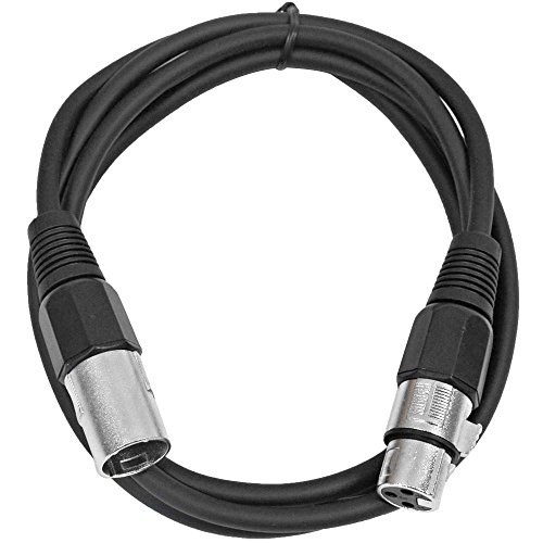Seismic Audio - Saxlx-6 - 6' Black Xlr Male To Xlr Female Patch Cable - Balanced - 6 Foot Patch Cord #TOP28