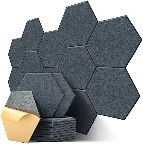 Pannelli Fonoassorbenti Autoadesivi 12 Pezzi 30x30 Cm - Alta Densità Per Isolamento Acustico Pareti - Foto 7