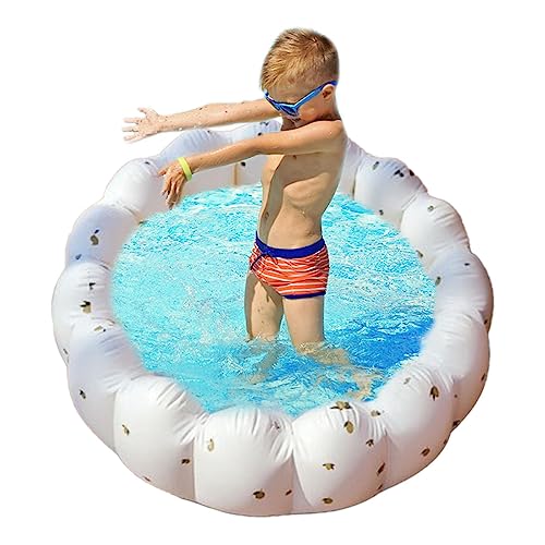 Piscina para niños, Verano con Forma Flor, Piscina Suave portátil para Jugar a la Ducha Relajante, Piscina portátil para Patio Trasero para Interior y Exterior