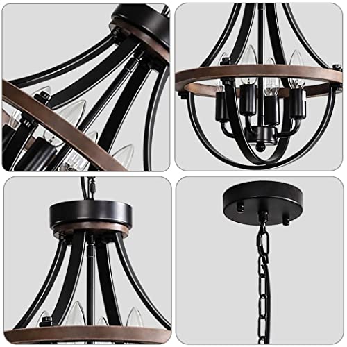 Lanpesting Farmhouse Chandelier, Modern Hanging Pendant Lighting, 4-Light Rustic Ceiling Light Fixture, Vintage Chandelier For Hallway Foyer Dining Room Entryway Kitchen Island Bedroom #TOP5