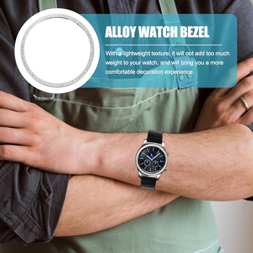Image of UKCOCO Compatible for Samsung Watch 3 Watch Bezel Diamond Adhesive Bezel Ring Cover Anti Scratch Protection Cover Accessory 45mm 41mm