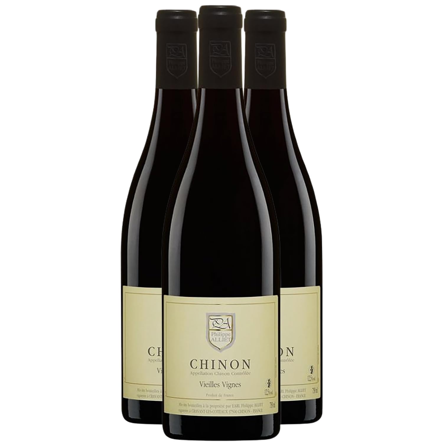 Chinon Vieilles Vignes rosso 2022 - Organico - Domaine Philippe Alliet - DOP - Valle della Loira - Francia - Vitigni Cabernet Franc - 3x75cl