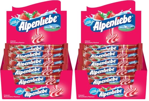 Image of Alpenliebe Gold, Cream Strawberry Candy Stick Pack, 720 Grams- Pack of 40
