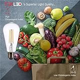 TEKLED® ST64 Filament Vintage DIMMABLE LED Bulbs | E27 Edison Screw | Energy Saving 6.5W Light Bulb 60W Equivalent | Clear 2700K 806LM | 2-Pack | Warm White - Image 7