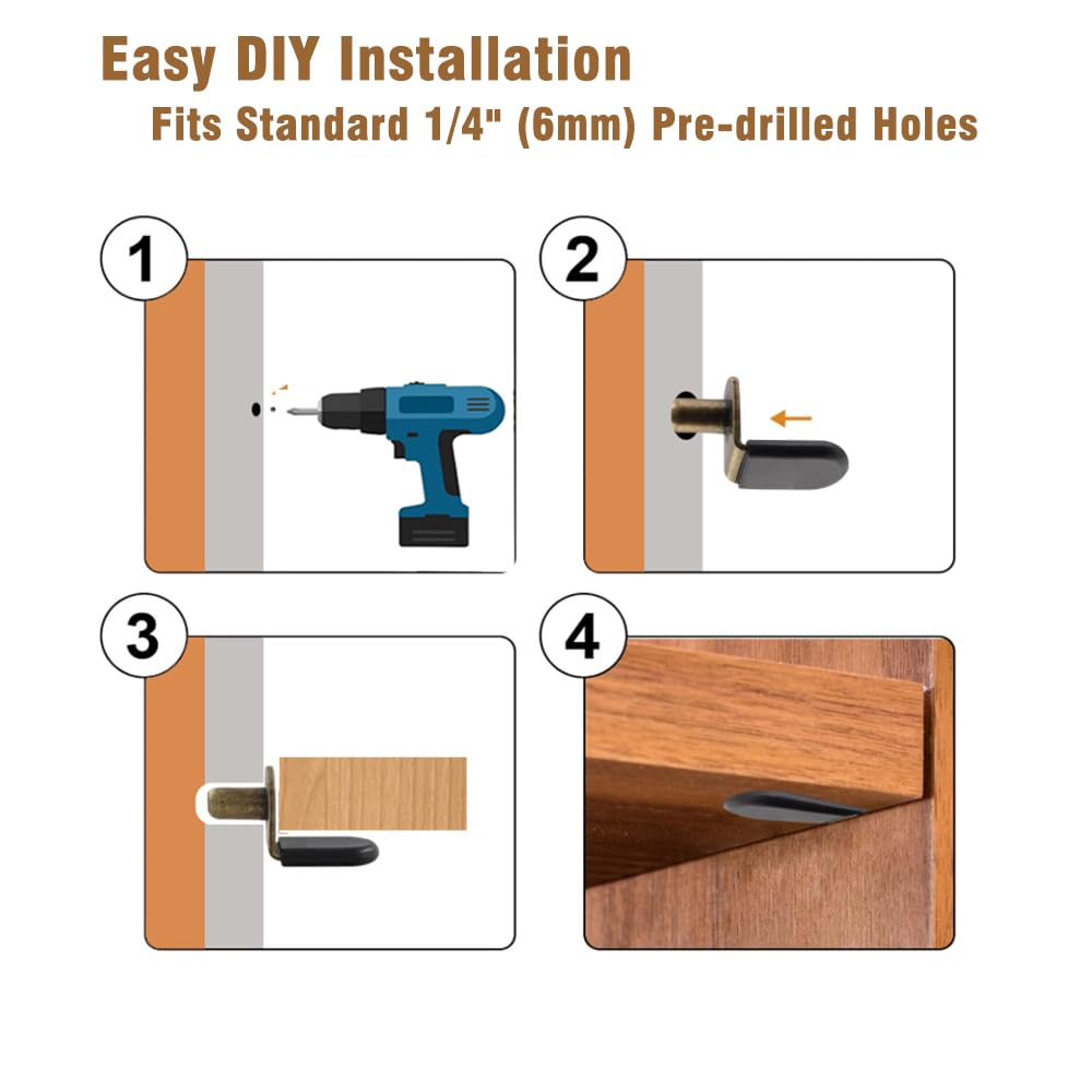 Shelf Support Pegs - 40 Pack L-Shaped -4