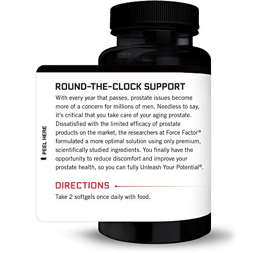 Force Factor Prostate Saw Palmetto And Beta Sitosterol Supplement For Men, Prostate Health Support, Prostate Size Support, Urinary Relief, Bladder Control, Reduce Nighttime Urination, 60 Softgels #TOP2