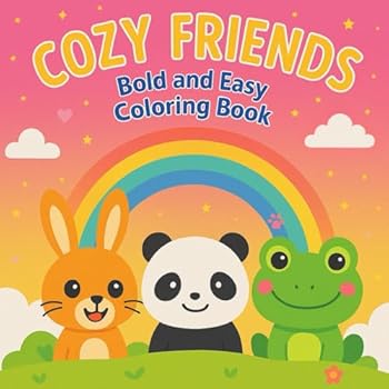 Paperback Cozy Friends: Bold and Easy Coloring Book (Italian Edition) [Italian] Book