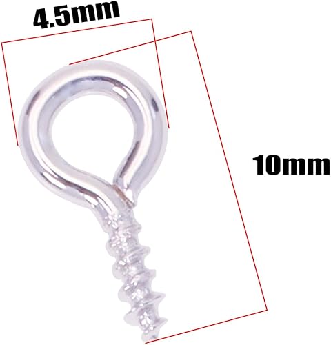 Vista 26 de Shapenty Mini gancho de metal con tornillo de ojo, clavija de aro pequeña para llavero de resina, manualidades, adornos de Navidad, aretes, collar