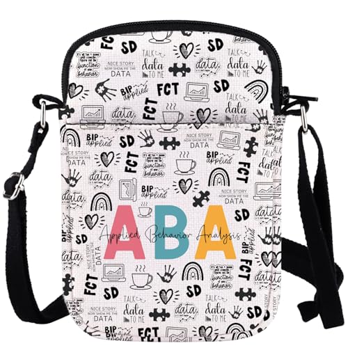 WCGXKO ABA Therapist Survival Kit Zipper Pouch Crossbody Bag