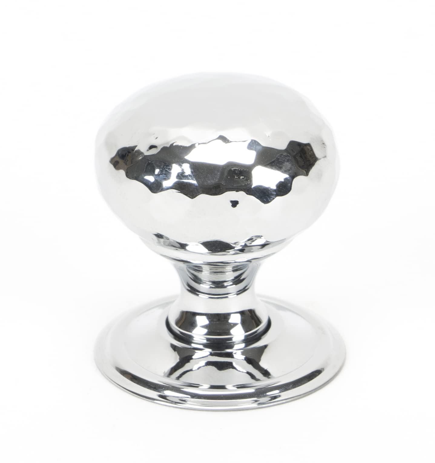 From the Anvil Polished Chrome Hammered Mushroom Cabinet Knob 32mm