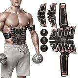 Entrenador Muscular EMS Estimulador Muscular Abdominal Brazo Pierna Cinturón de Entrenamiento Muscular Parche de Entrenamiento físico para Hombres y...